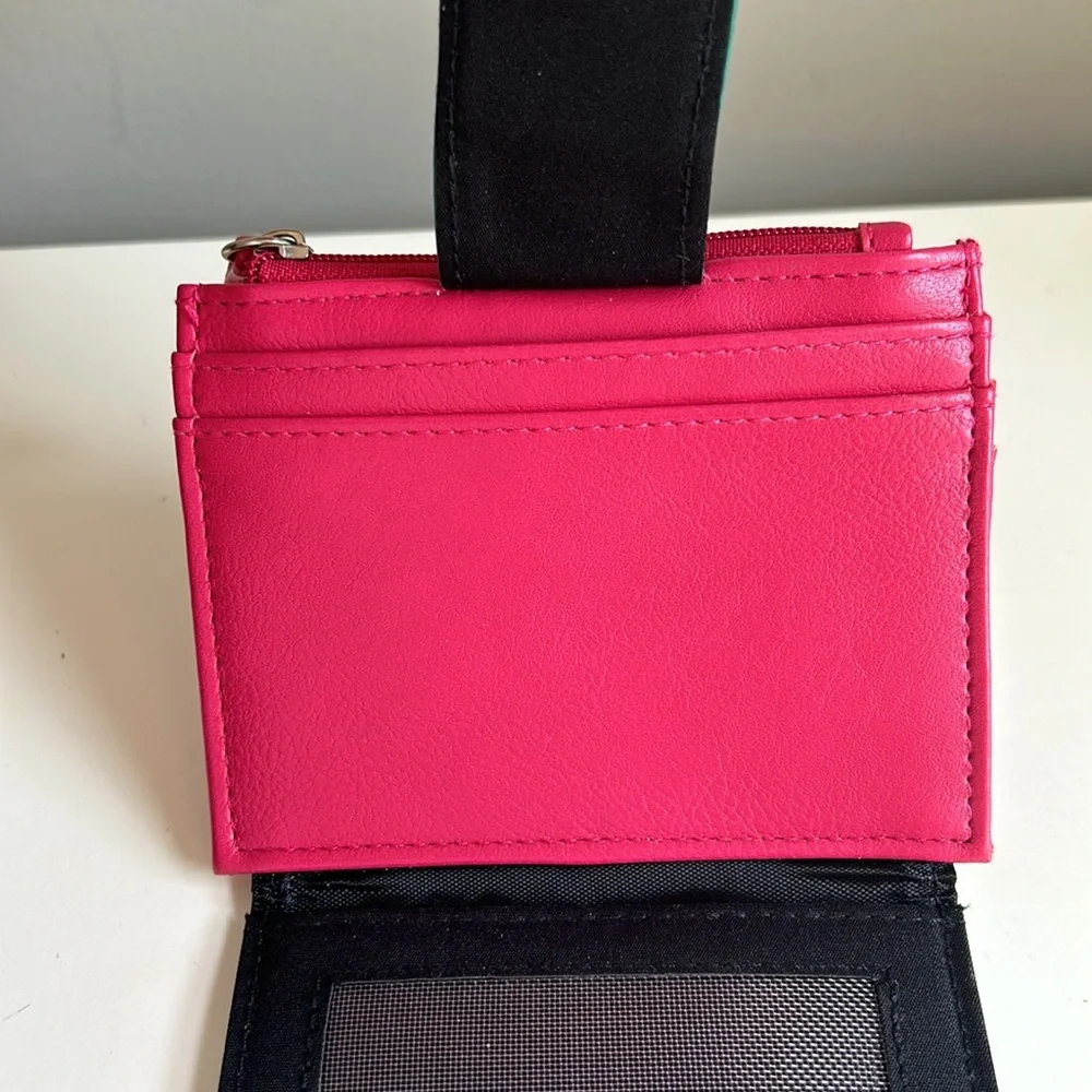 TAHARI Wallet in Pink & Teal Green